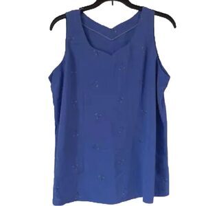 Slate blue sleeveless top